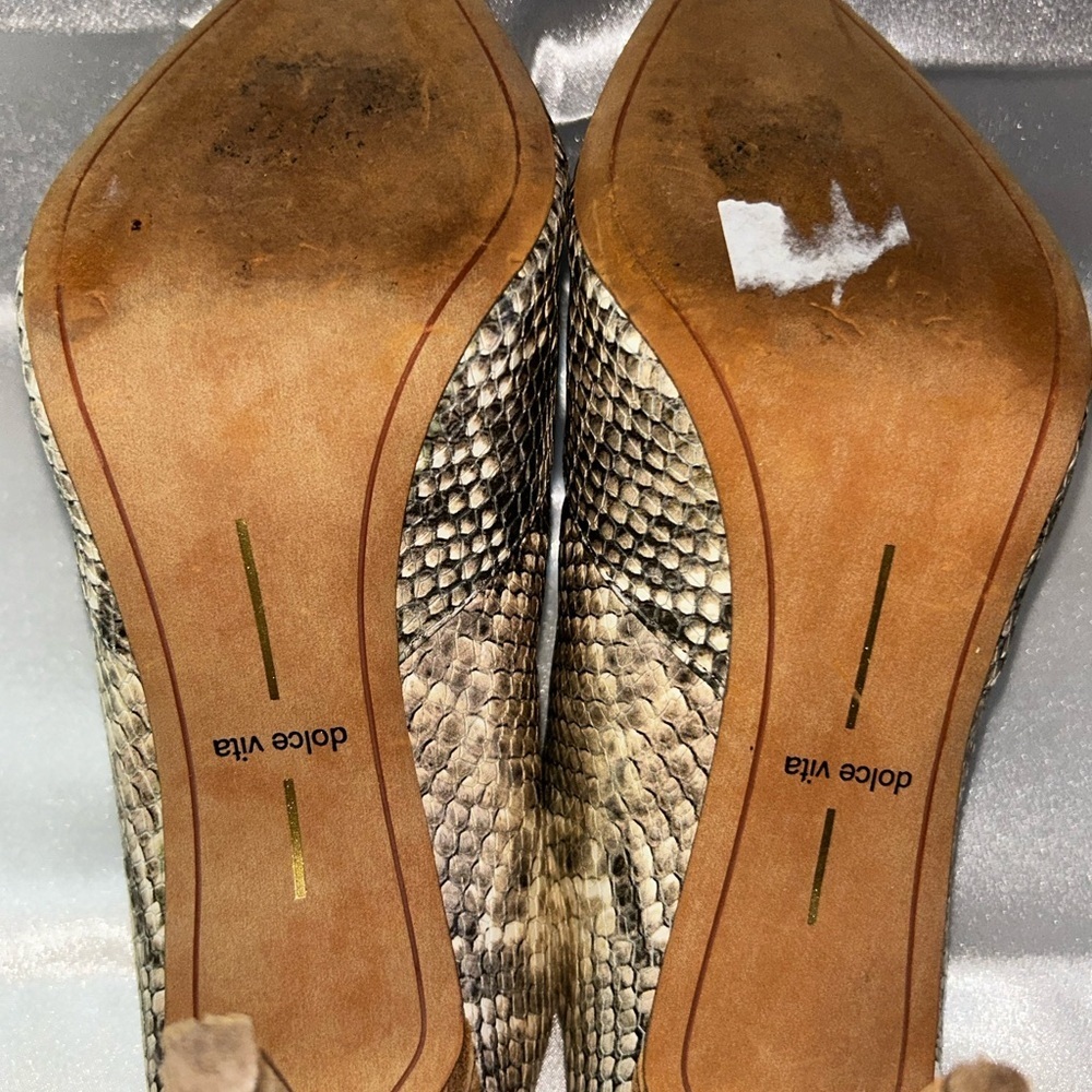 Dolce Vita Cinda Snake print High Heel Mules - Picture 7 of 8